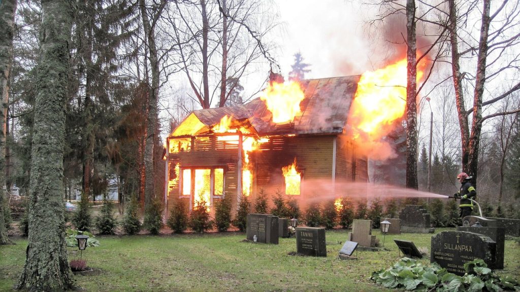 burnt house