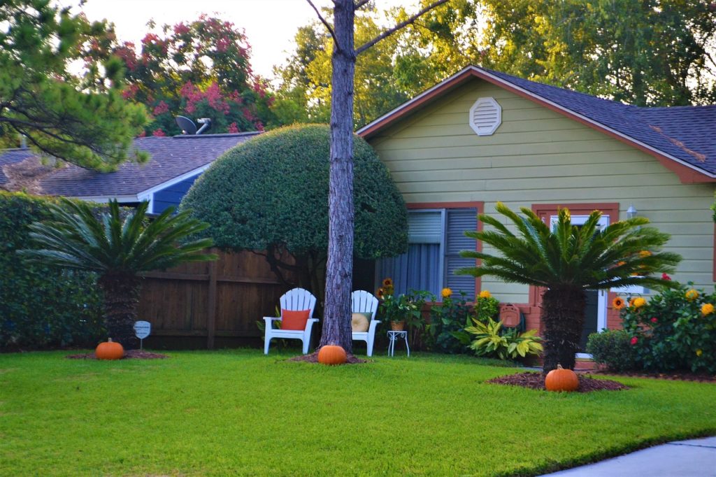 home with yard